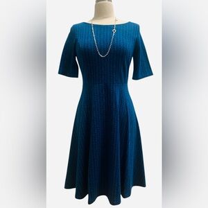 Lands' End Vibrant Blue Knit Dress